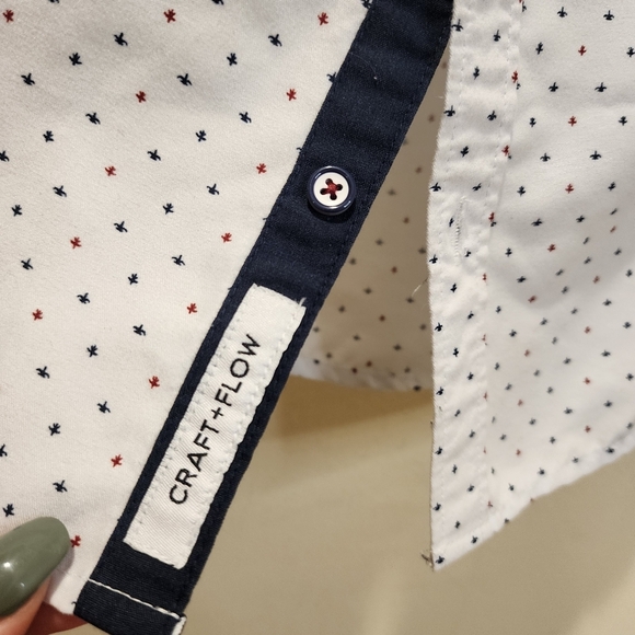 CRAFT & FLOW Kids Patterned Short Sleeve Button-Up Shirt Size Toodler 3T - Picture 7 of 8